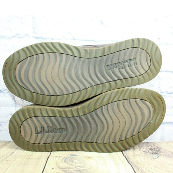 LL Bean Stonington Brown Leather Lace Up Casual Work Chukka Boots Size 9 M - Picture 9 of 9